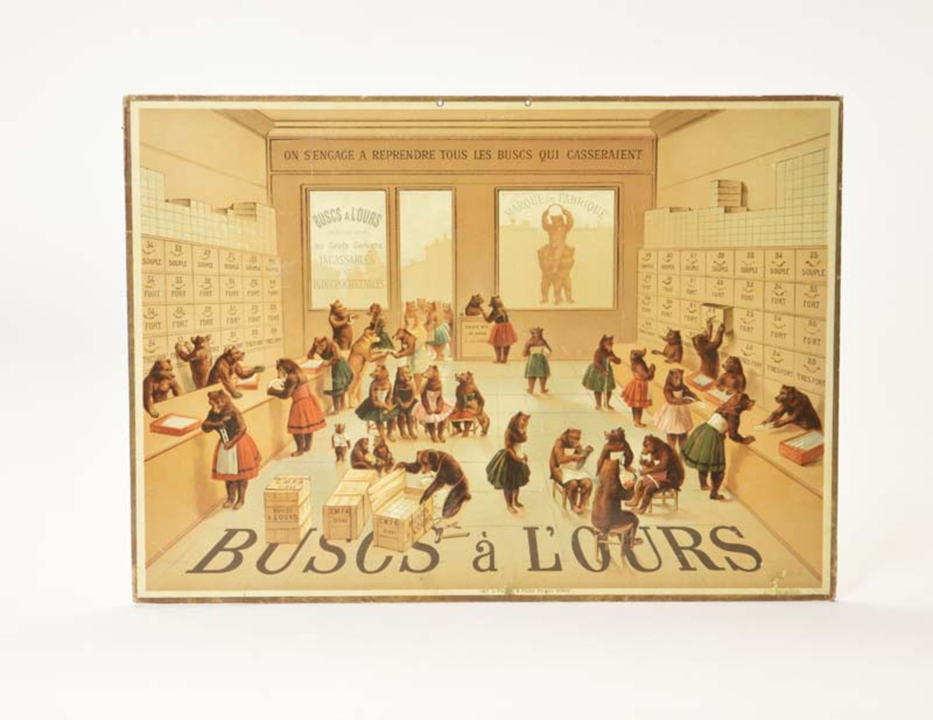 Advertising Display out of Paperboard "Buscs a L'ours", France, C 2+