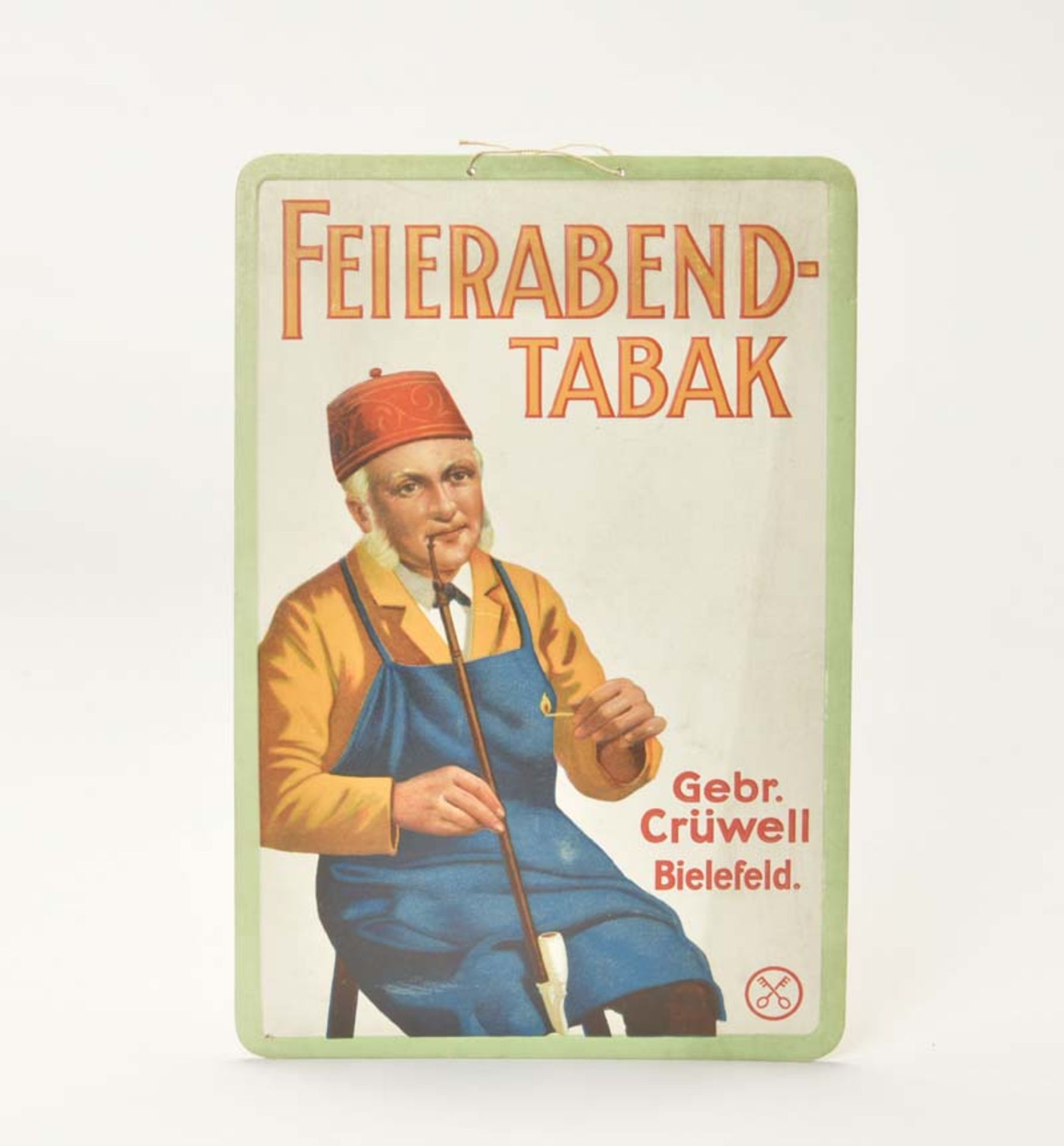 Advertising Paperboard "Feierabend Tabak Crüwell", Germany pw, C 2<