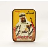 Crüwell Tobacco Tray "Mekka Feinschnitt", Germany pw, tin, paint d., C 2-3<