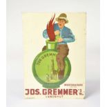 Tin Plate Sign Tabakfabrik "Jos. Gremmer" Landshut