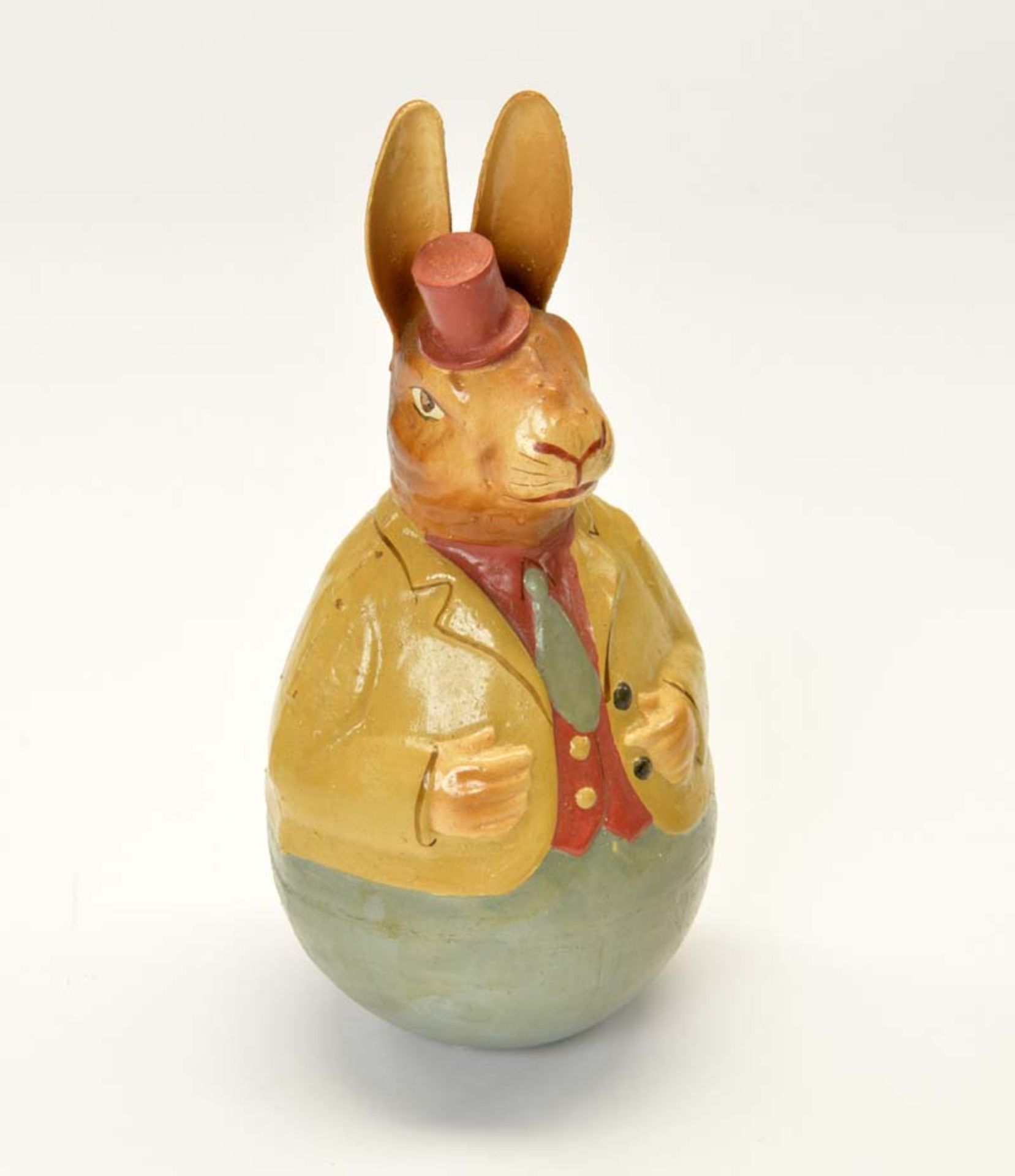 Erzgebirge, Roly Poly Rabbit, Germany pw, paper machee, C 1