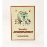 "Semi" Glass Sign "Champion Camembert", Germany, C 1-