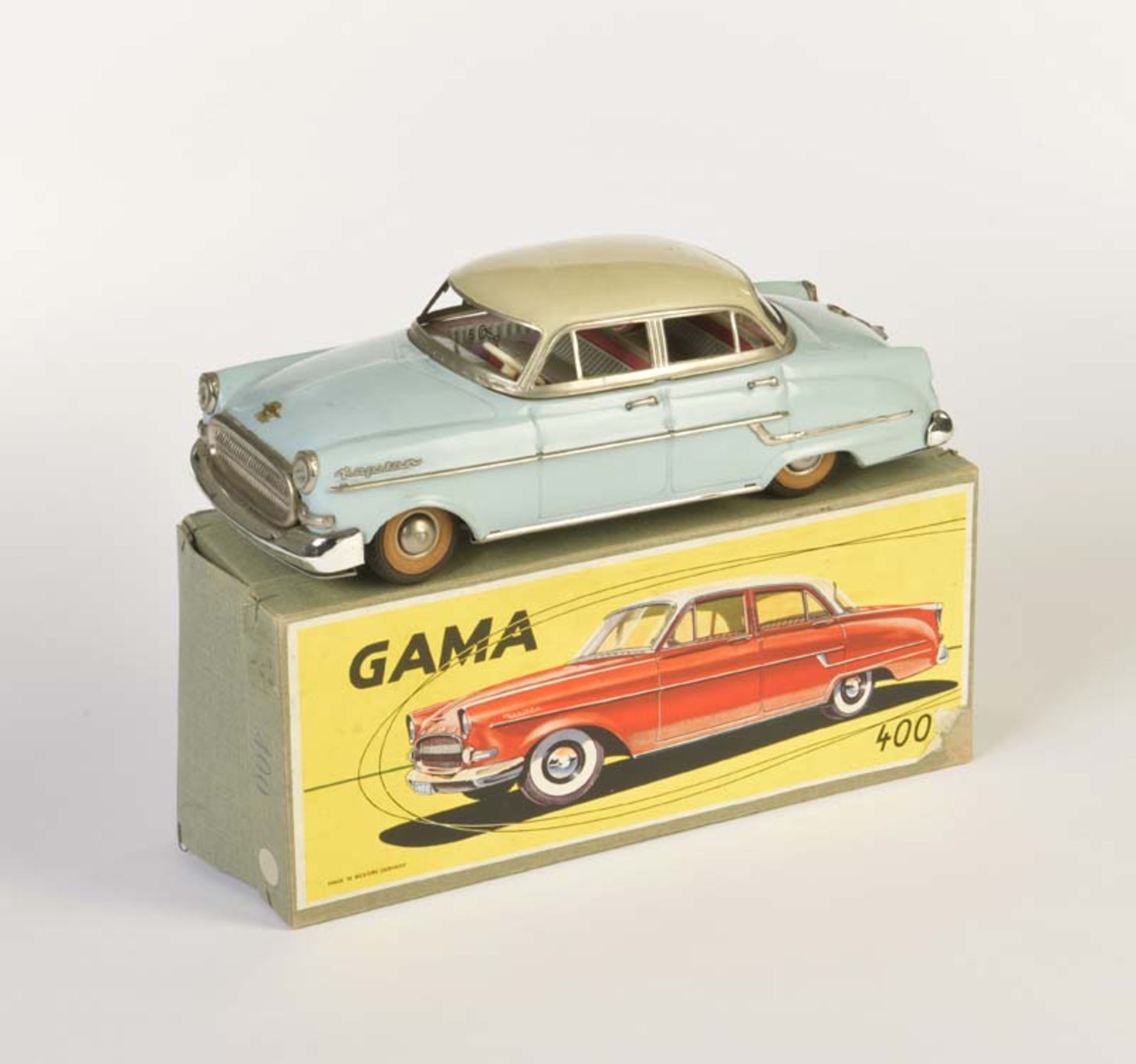 Gama, Opel Kapitän, W.-Germany, tin, paint d., box C 2, 1 rear light + windshield missing, C 2-Gama,
