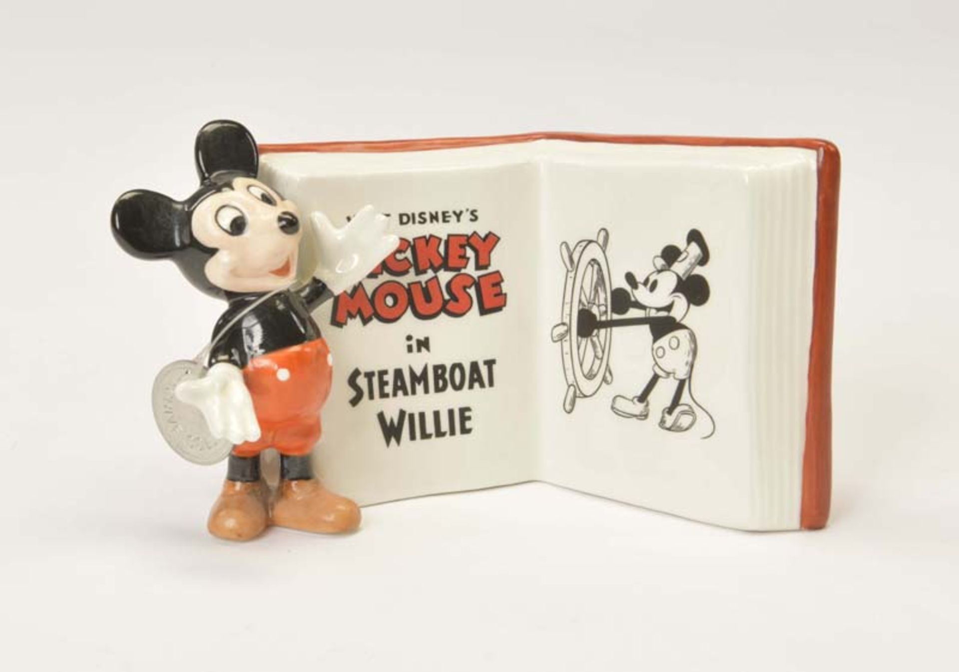 Goebel, "Mickey Mouse in Steamboot Willie", W.-Germany, out of porcelain, C 1