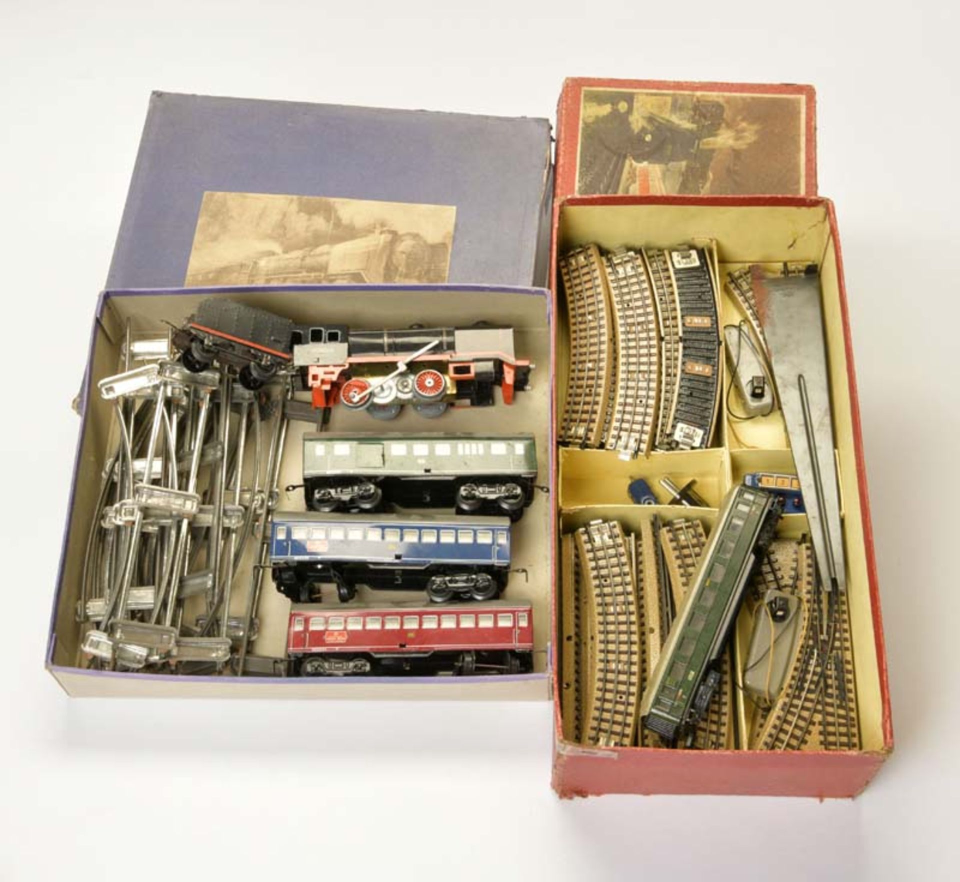 Märklin + Bub, 2 Train Packages, Germany, gauge 0, not complete, please inspect<