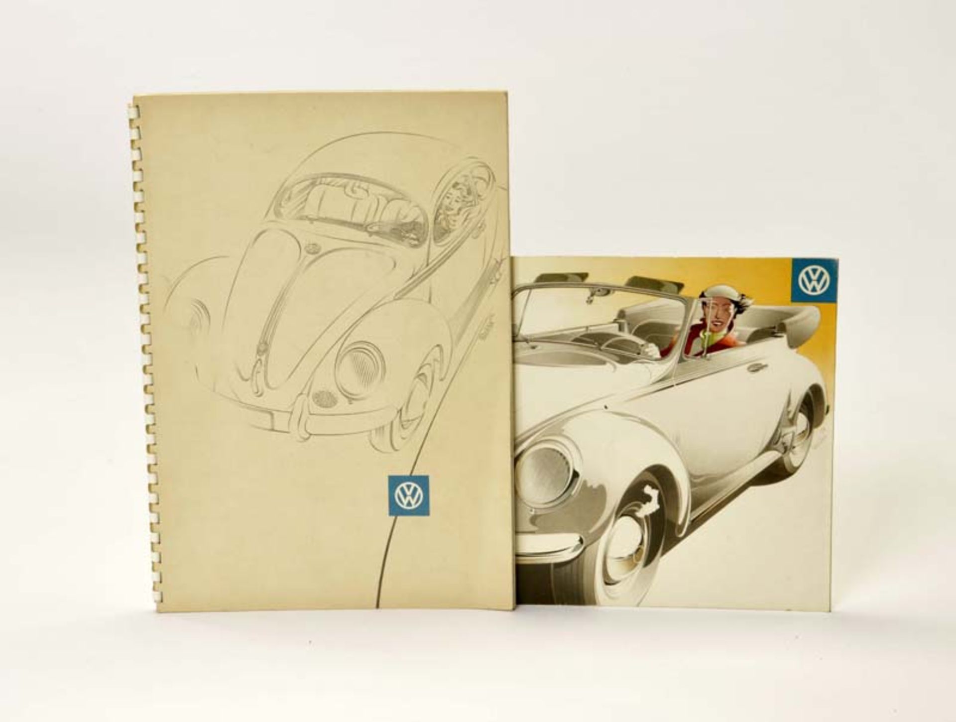 VW Luxury Brochure Cologne 1953 + Convertible Brochure 1954, C 1