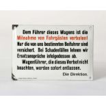 Enamel Sign, Germany pw, min. paint d. on borders, Schulze & Wehrmann, Elberfeld, C 1-2