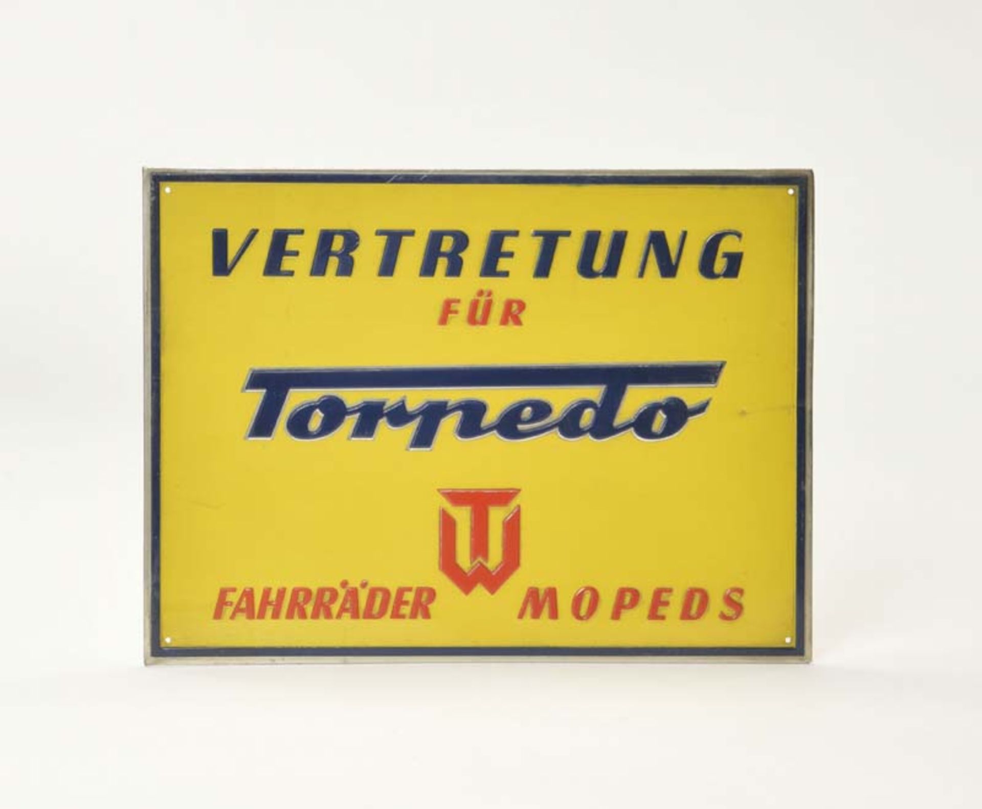 Tin Plate Sign "Torpedo", Germany, C 2+