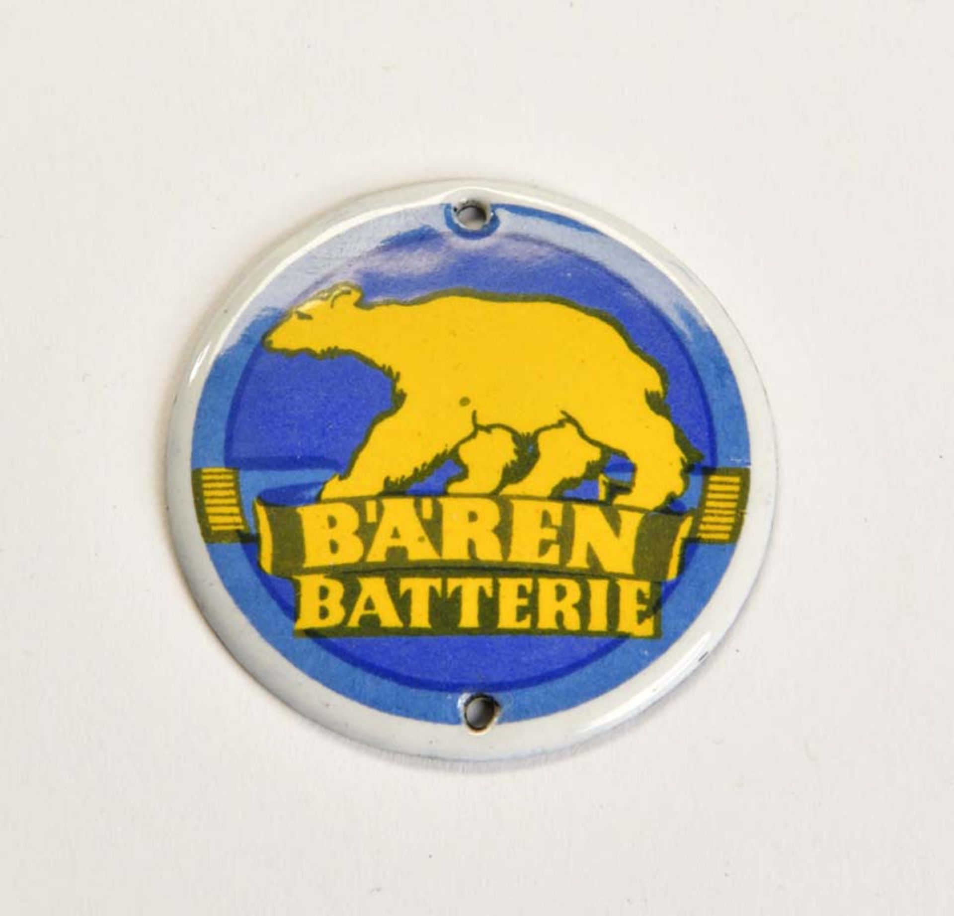 Enamel Sign "Bären Batterie"