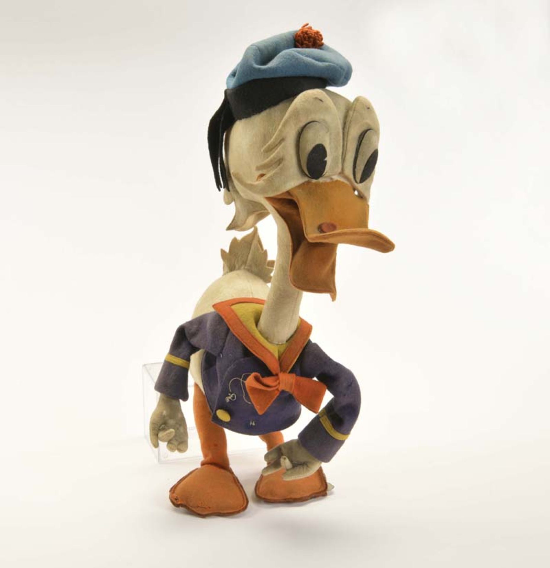 Donald Duck ancient, felt with min. defects, 1 foot seam open, C 2