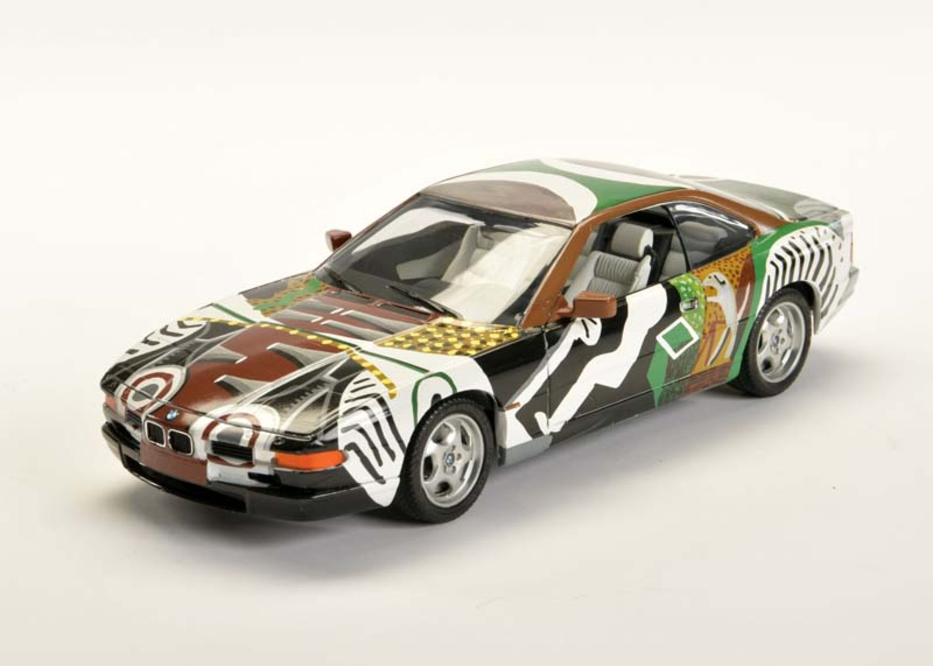 Revell, BMW 850i David Hockney Art Car, 1:18, box C 1-, C 1