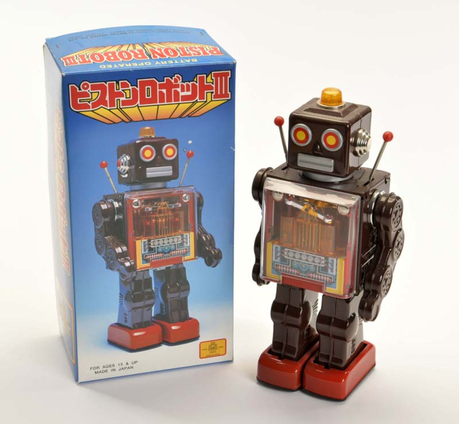 Piston Robot, Japan, tin, function ok, box C 1, C 1