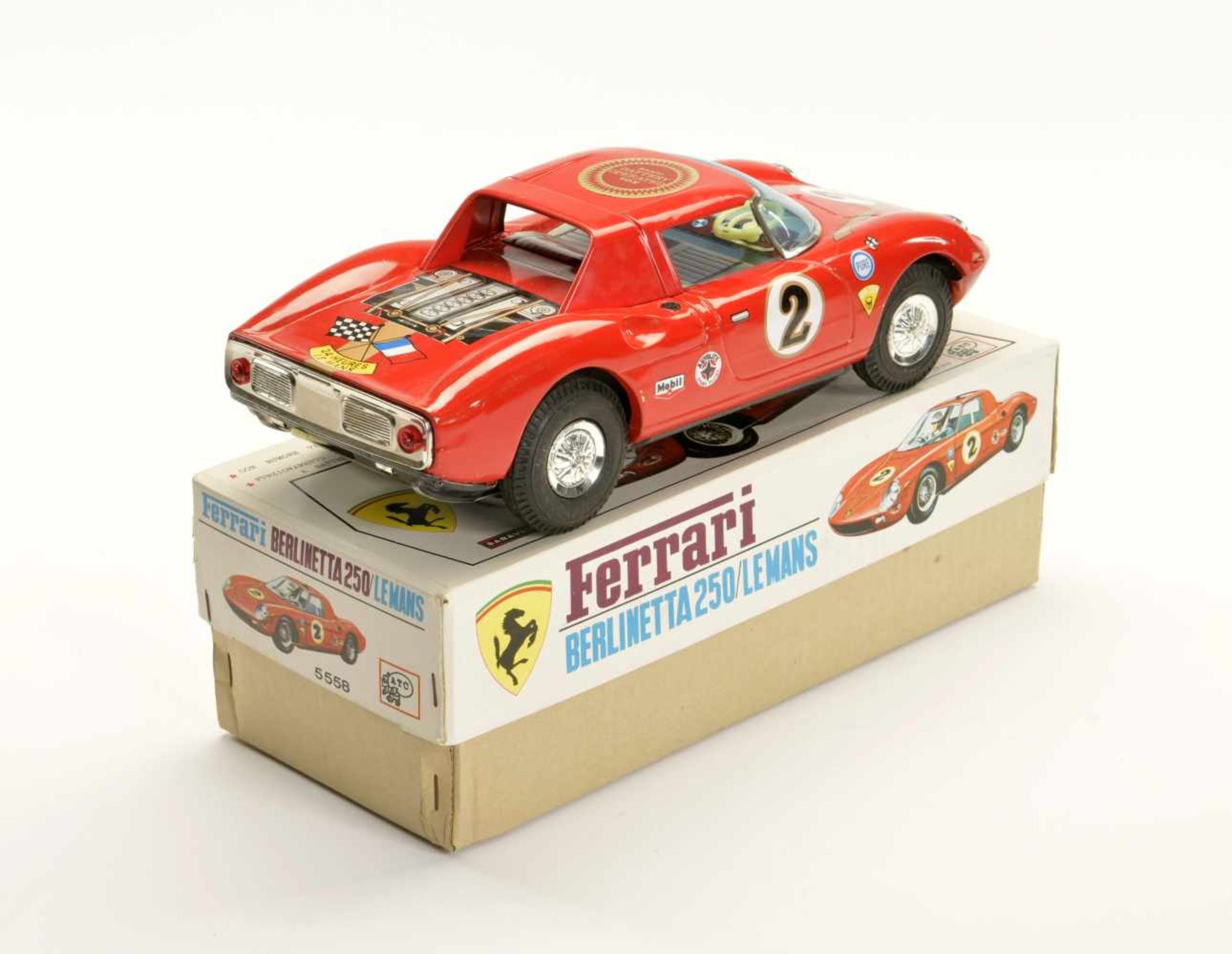 ATC, Ferrari Berlinetta 250 Le Mans, Japan, tin, bat. drive ok, box C 1, C 1- - Bild 2 aus 3