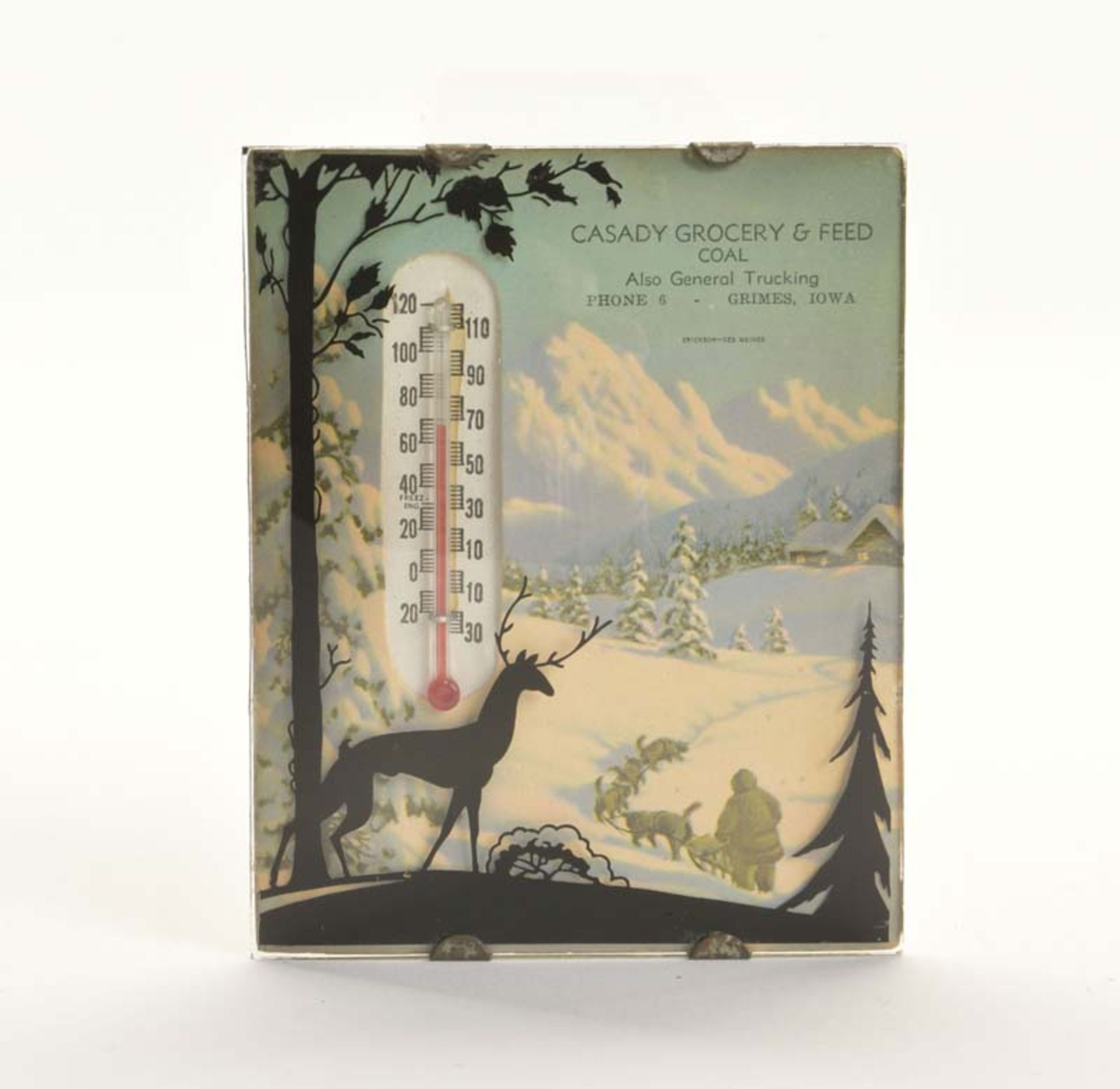 Thermometer "Casady Grocery & Feed Coal", USA, C 1-2