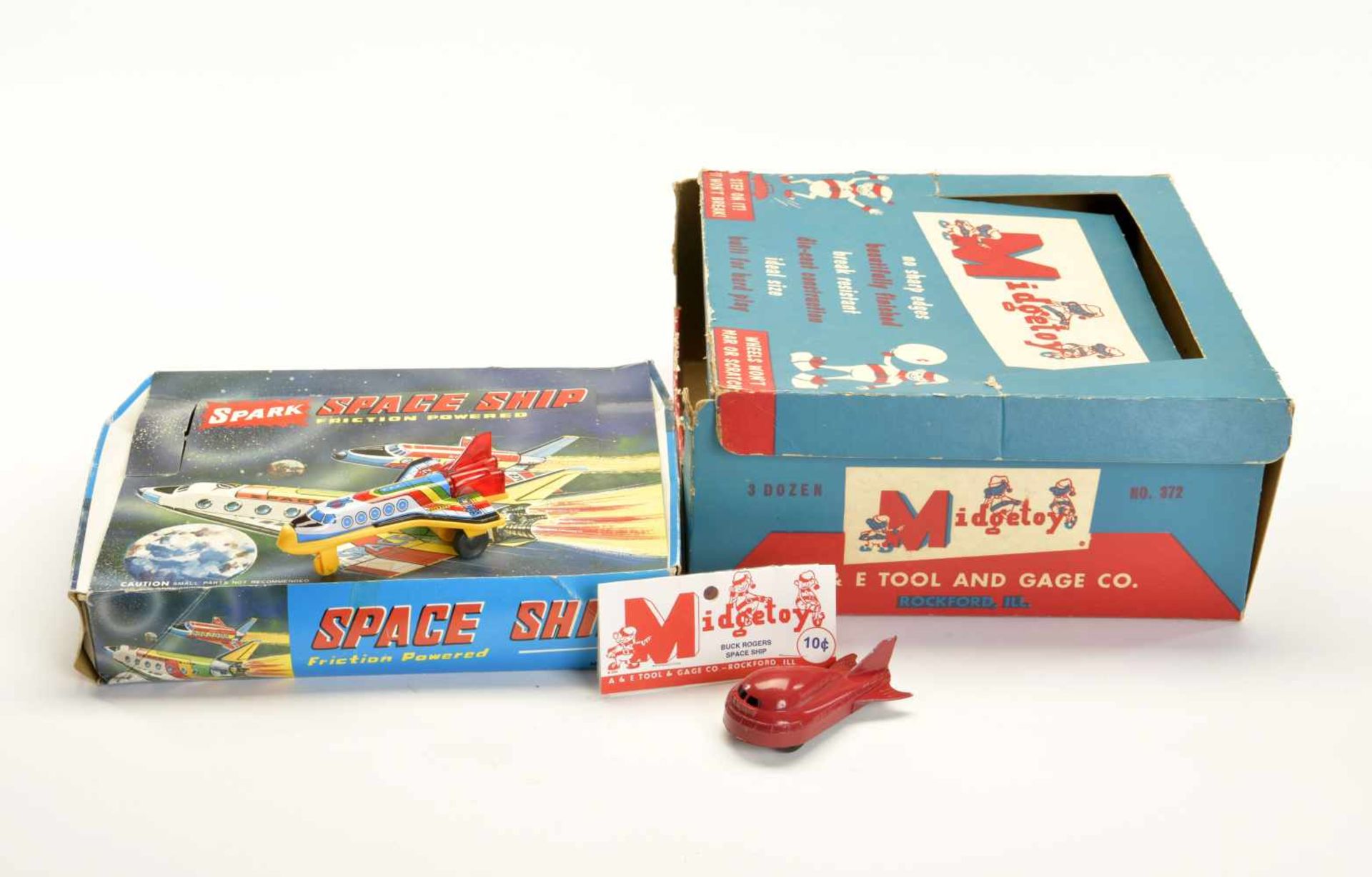 2x Trader's Box: Space Ship + Midgettoy Buck Rogers Space Ship, Japan + USA, every box with 1 model, - Bild 2 aus 3