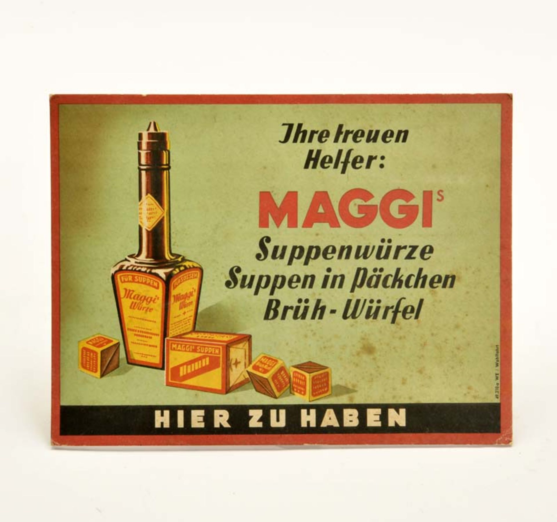 Advertising Paperboard "Maggis Suppenwürze", min. stainy, C 2