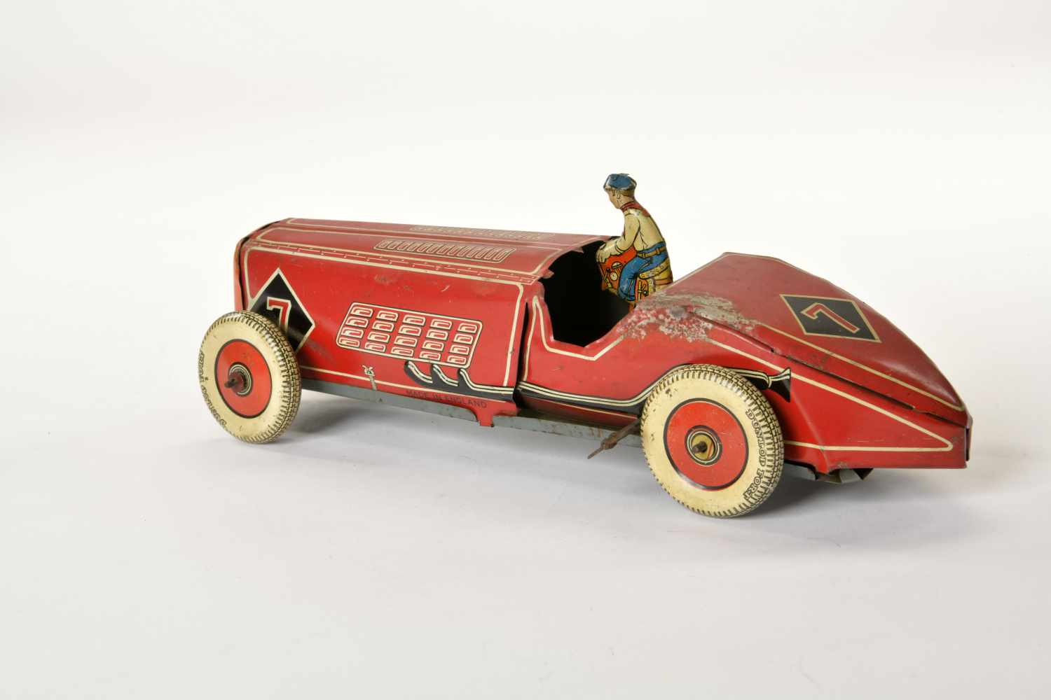 Mettoy, Racing Car, Great Britain, tin, cw ok, paint d., C 2-3 - Image 2 of 3