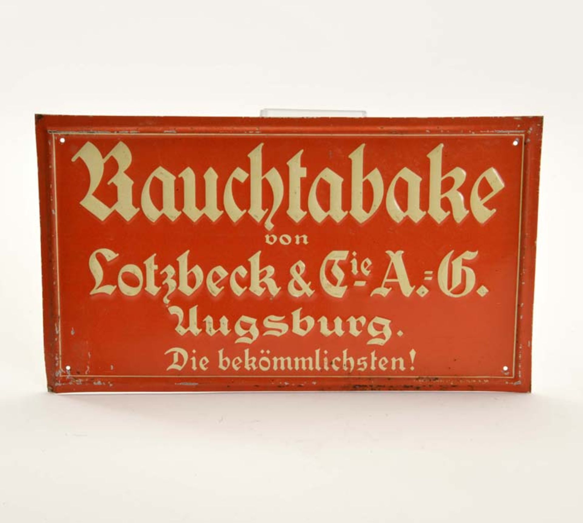 Tin Plate Sign Rauchtabak", paint d., C 2-