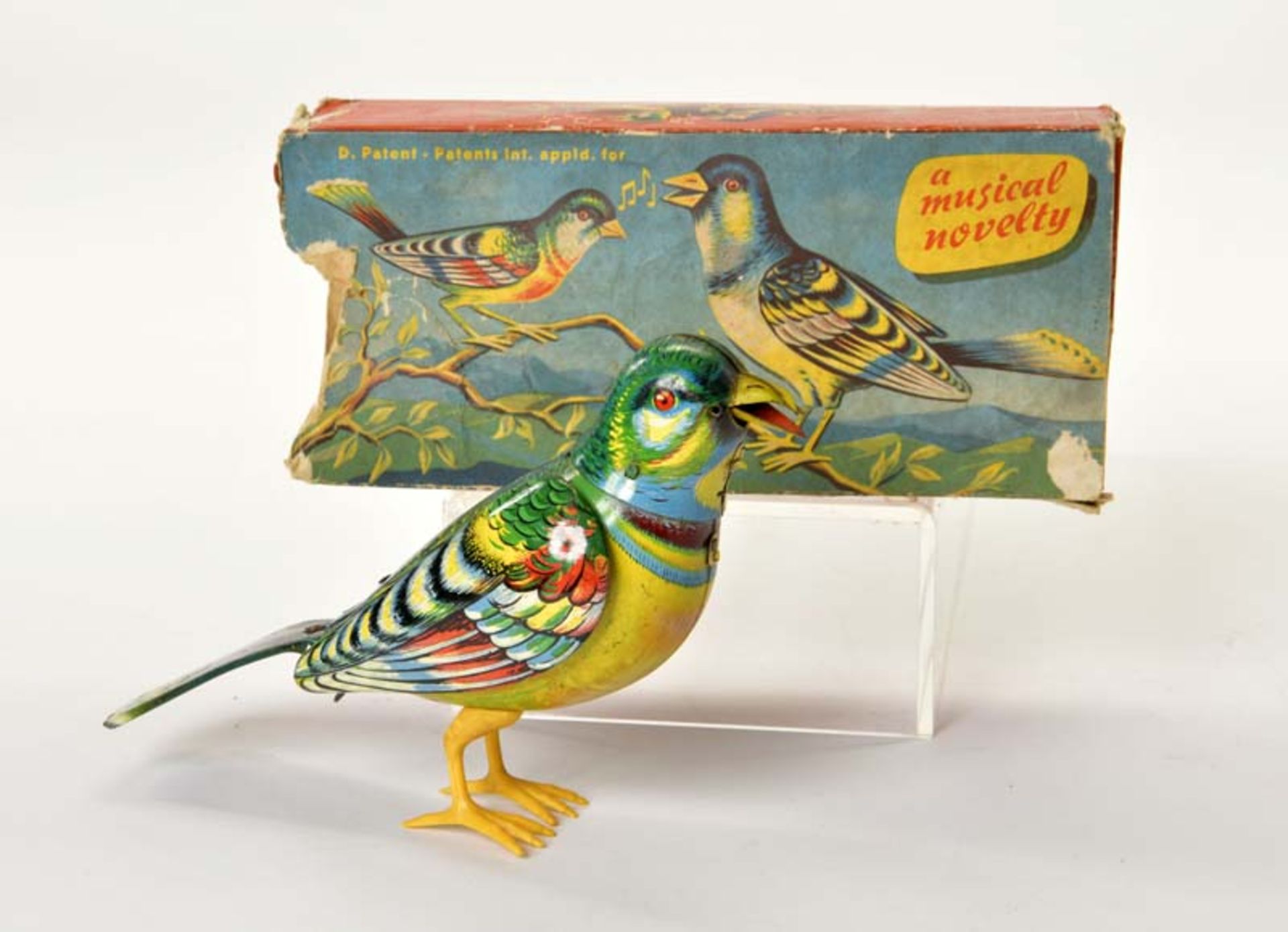 Köhler, Bird, W.-Germany, tin, cw ok, box damaged, beak deformed, C 2-3