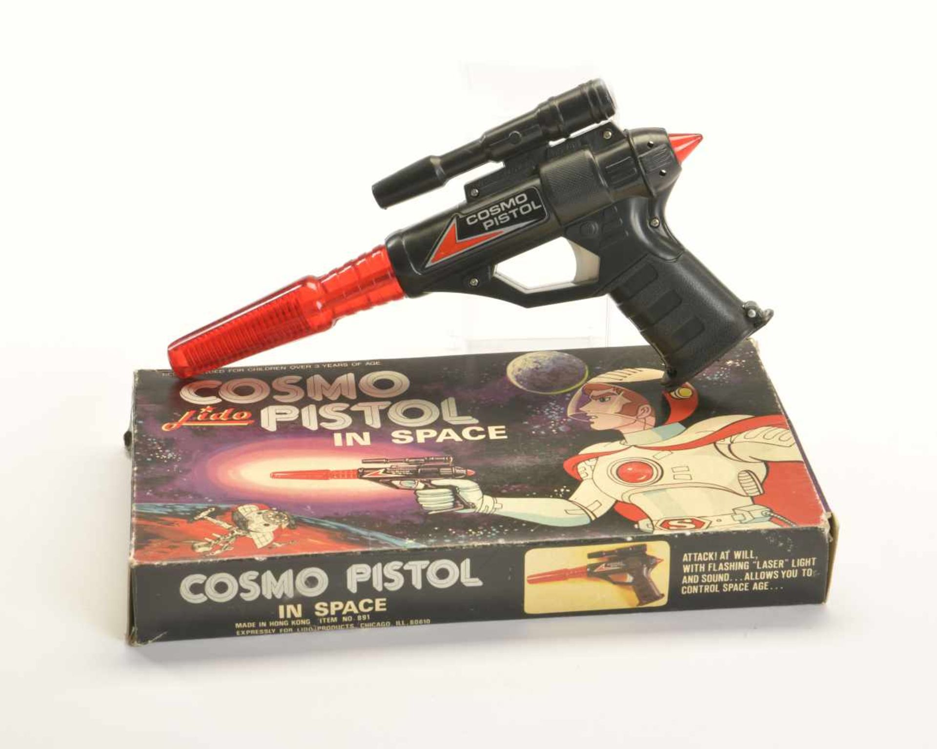 Cosmo Pistol in Space, Hong Kong, plastic, function ok, original box, C 1-2 - Bild 2 aus 2