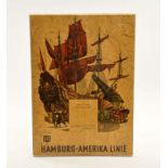 Wooden Sign Hapag "Hamburg Amerika Linie", Obpacher AG München, C 1-2