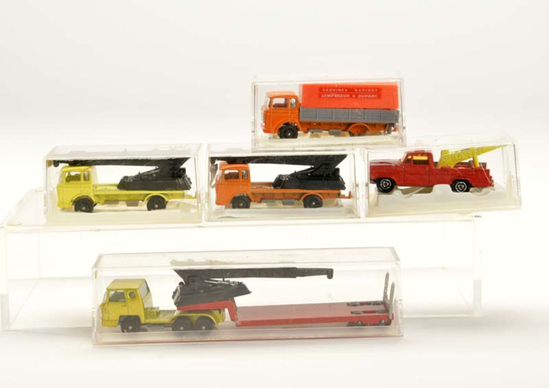 Majorette, 5 Vehicles, France, diecast, 1 rear axle missing, otherwise very good condition, in