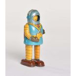 Haji, Space Trooper Robot, Japan, 16,5 cm, Blech, UW ok, LM, 1 Arm fehlt, min. farblich