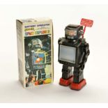 Super Space Explorer Robot, Hong Kong, 28,5 cm, Kst, Funktion ok, min. LM, Okt Z 1-, Z 2+