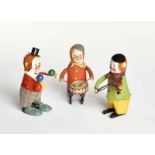Schuco, 3 musizierende Clowns, Germany, 12-13 cm, GemBw, UW ok, min. LM, Z 1-2