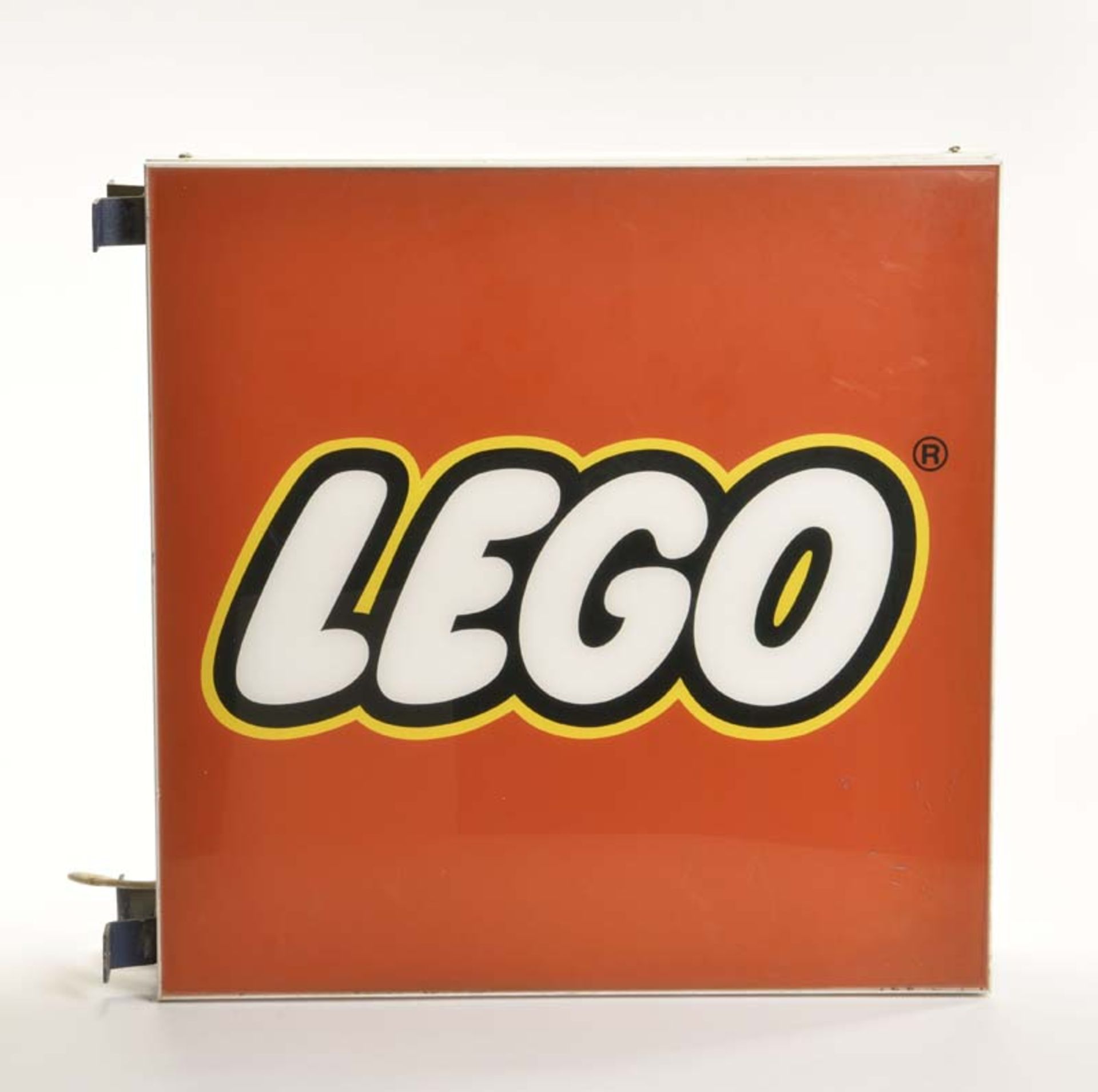 Lego, Leuchtreklame mit seitlicher Halterung, 70x70 cm, kein Versand, Z 2
