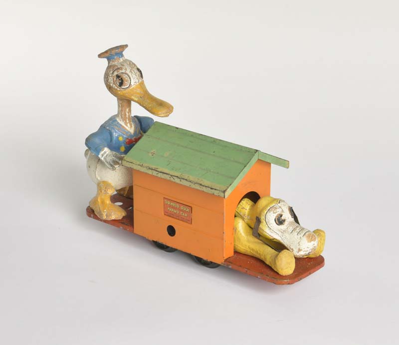 Lionel, Donald Duck + Pluto Handcar, USA, 26 cm, GemBw, UW hakt, starke altersbedingte LM, um