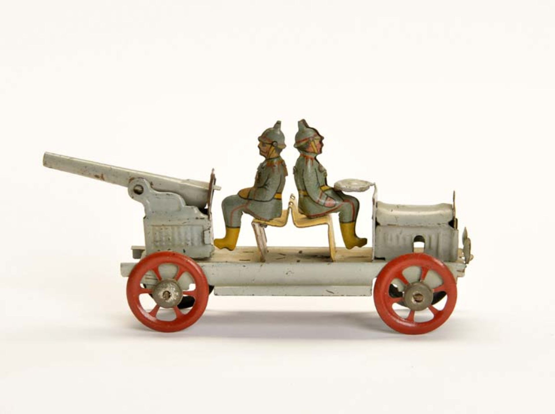 Meier, Penny Toy Militär LKW mit Geschütz, Germany VK, 11 cm, Blech, min. LM - Bild 2 aus 2