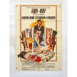 Filmplakat "James Bond- Leben und Sterben lassen", 64x80 cm, Knickfalten, Nadellöcher, sonst guter