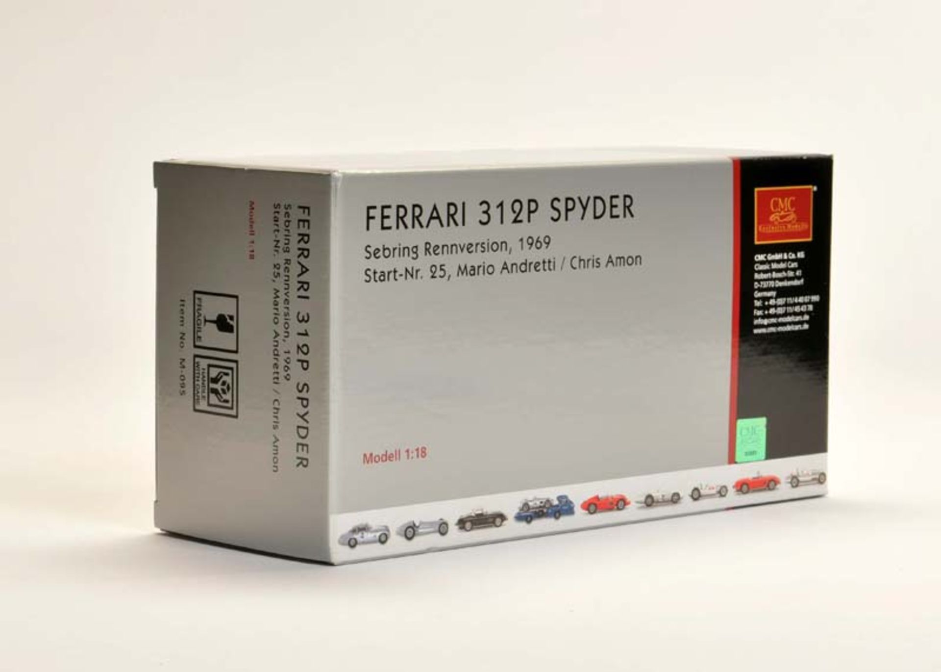 CMC, Ferrari 312 P Spyder, 1:18, Okt (ungeöffnet), Z 1