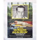 Filmplakat "Das Mädchen und der Mörder", 60x84 cm, Knickfalten, sonst sehr guter Zustand