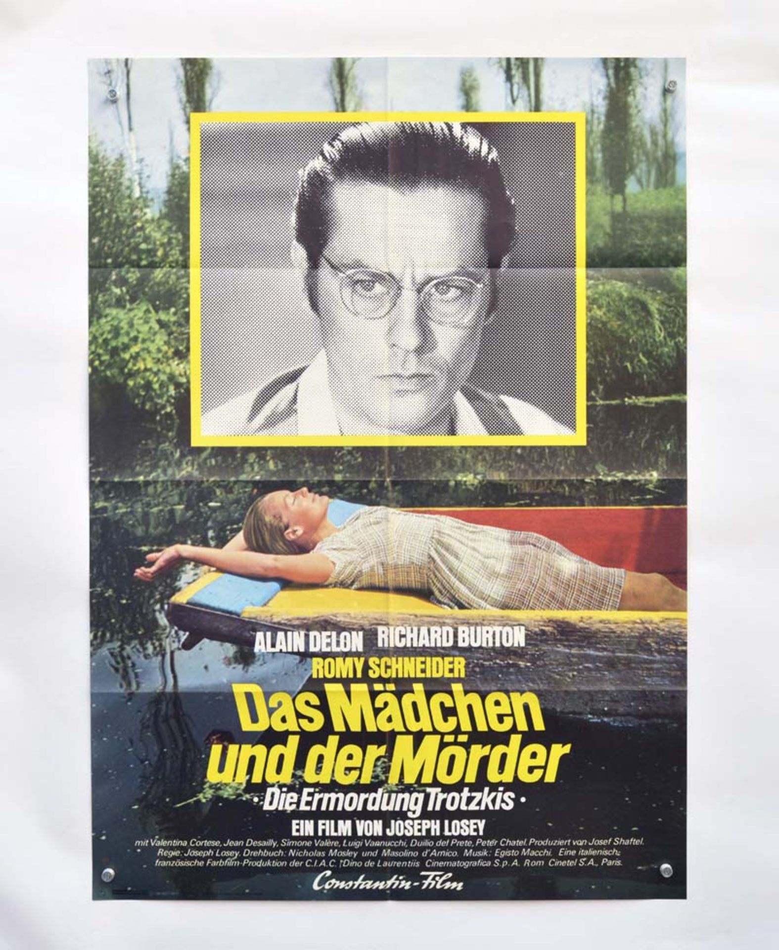 Filmplakat "Das Mädchen und der Mörder", 60x84 cm, Knickfalten, sonst sehr guter Zustand
