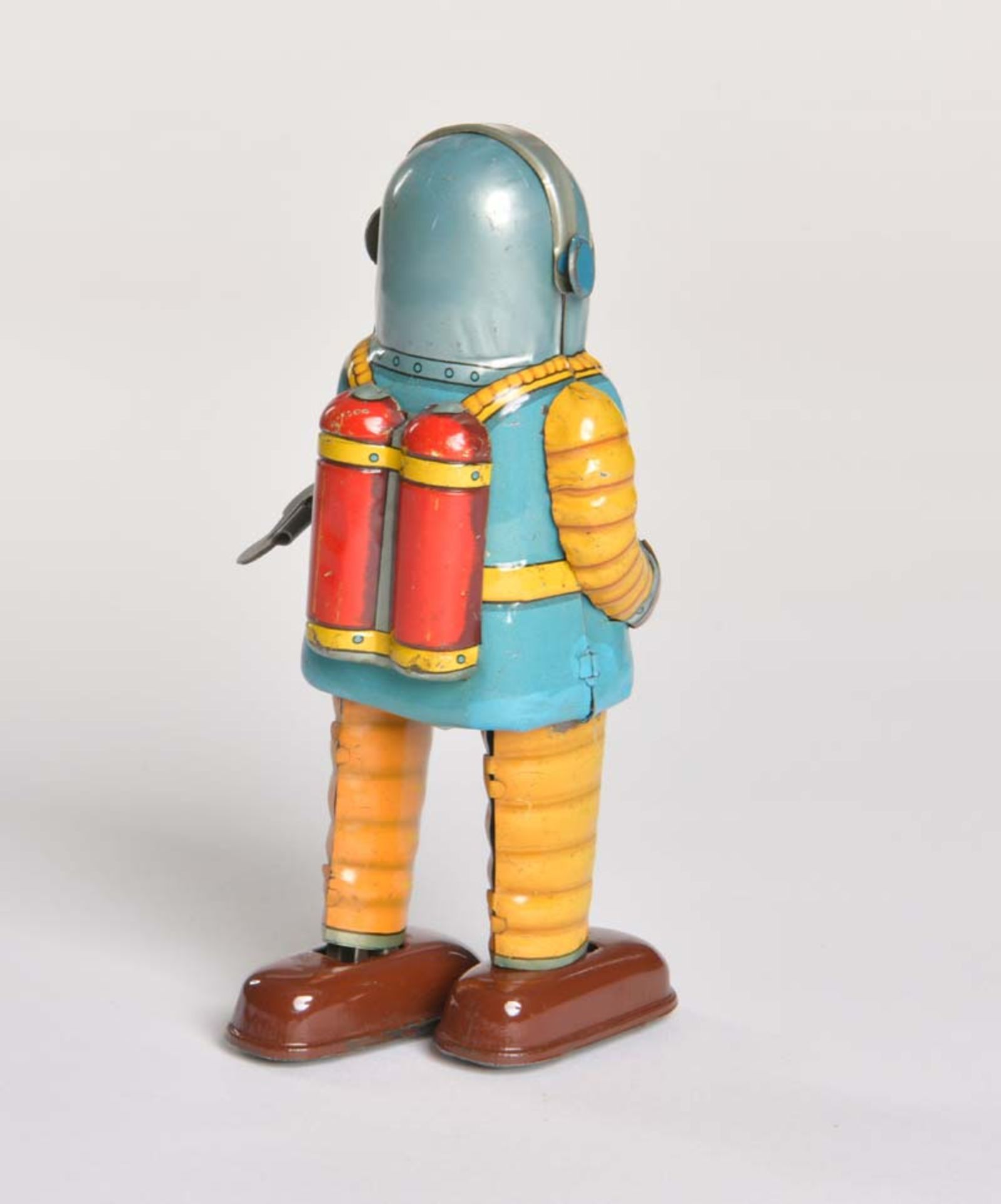 Haji, Space Trooper Robot, Japan, 16,5 cm, Blech, UW ok, LM, 1 Arm fehlt, min. farblich - Bild 3 aus 4