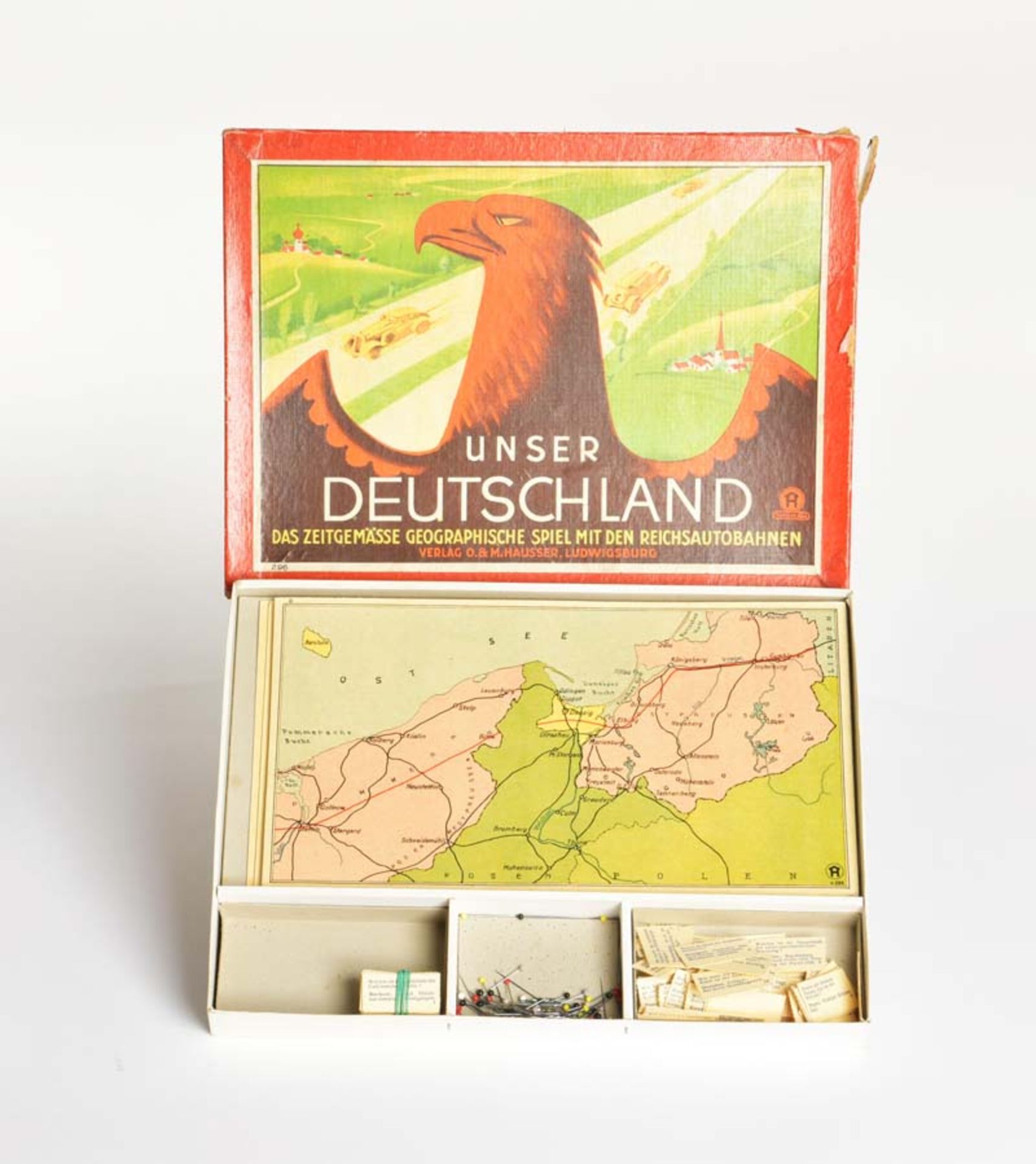 Hausser Spiel "Unser Deutschland", Germany VK, 24x32 cm, Okt ( 1 Ecke beschädigt ),