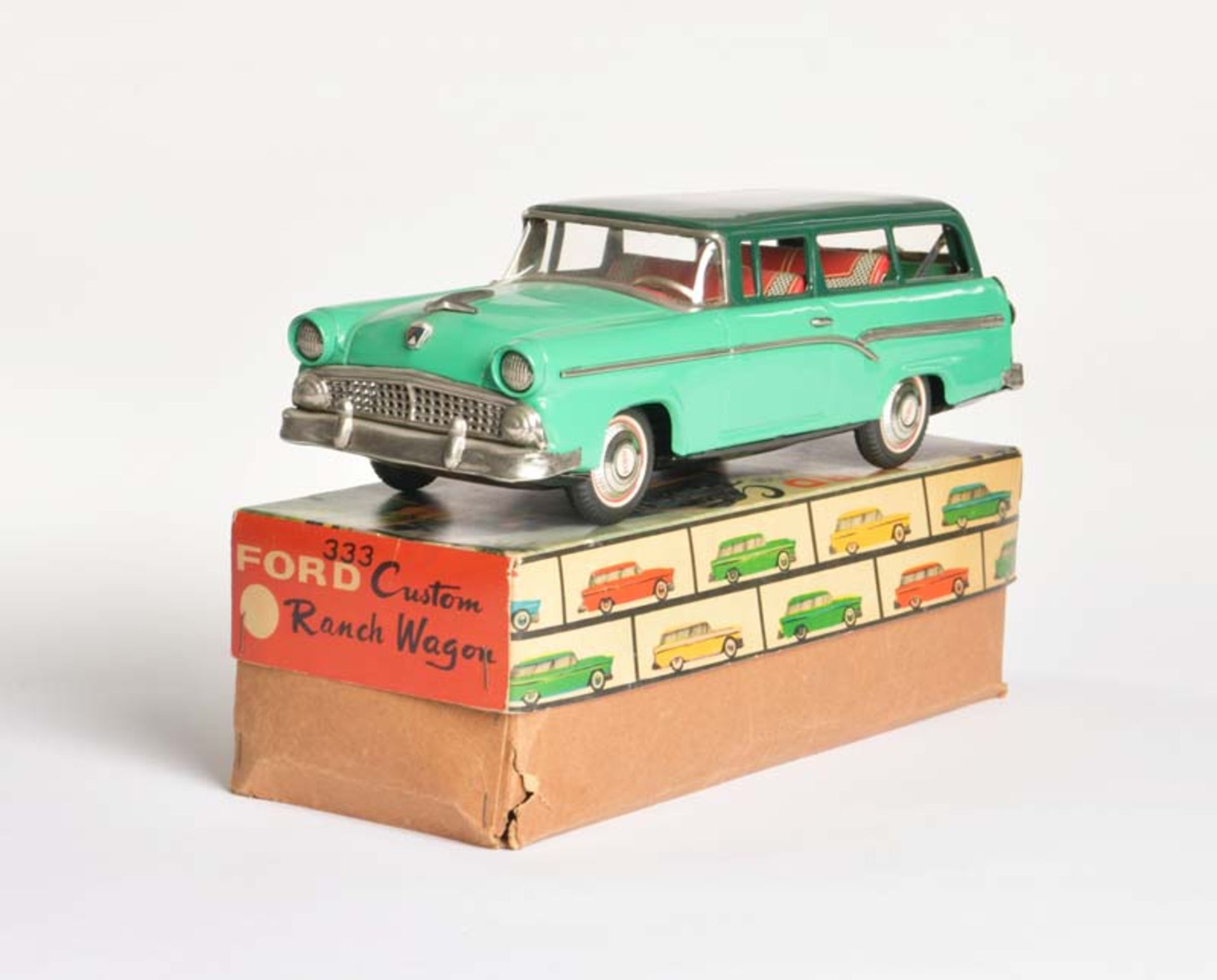 Bandai, Ford Custom Ranch Wagon, Japan, 30,5 cm, Blech, Friktion ok, Okt Z 1, Z 1