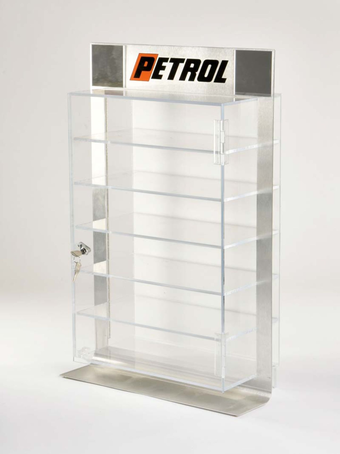 Petrol Vitrine, 41x20x63 cm, Plexiglas, dekorativ, sehr guter Zustand