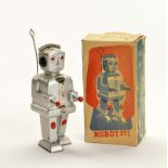 Strenco, Roboter ST1, Germany, 21 cm, Blech, min. LM, Okt Z 1 (kleiner Einriss), Z 1-