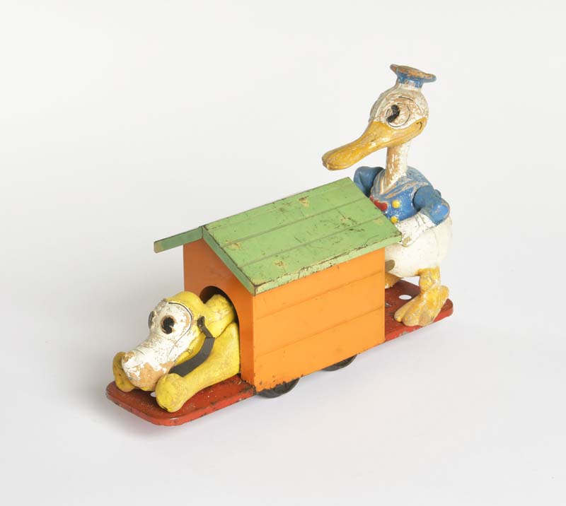 Lionel, Donald Duck + Pluto Handcar, USA, 26 cm, GemBw, UW hakt, starke altersbedingte LM, um - Image 2 of 4