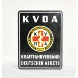 Blechschild "KVDA Kraftfahrverband deutscher Ärzte", 30x40 cm, Z 2+