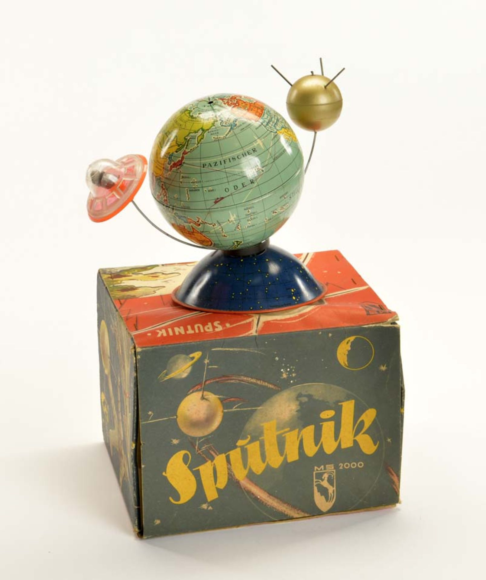 Seidel, Sputnik, W.-Germany, 24 cm, Blech, UW ok, min. LM, Okt Z 2, Z 1-2