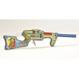 Mighty Atom Space Gun, Japan, 46 cm, Blech, Funktion ok, LM, Z 3