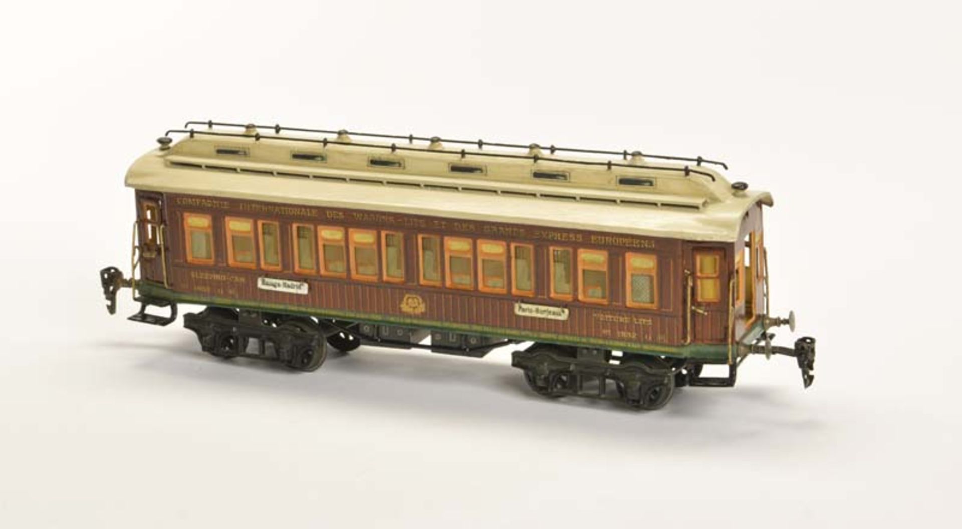 Märklin, Schlafwagen 1933 mit Inneneinrichtung, Germany VK, 40 cm, Spur 1, Dach komplett