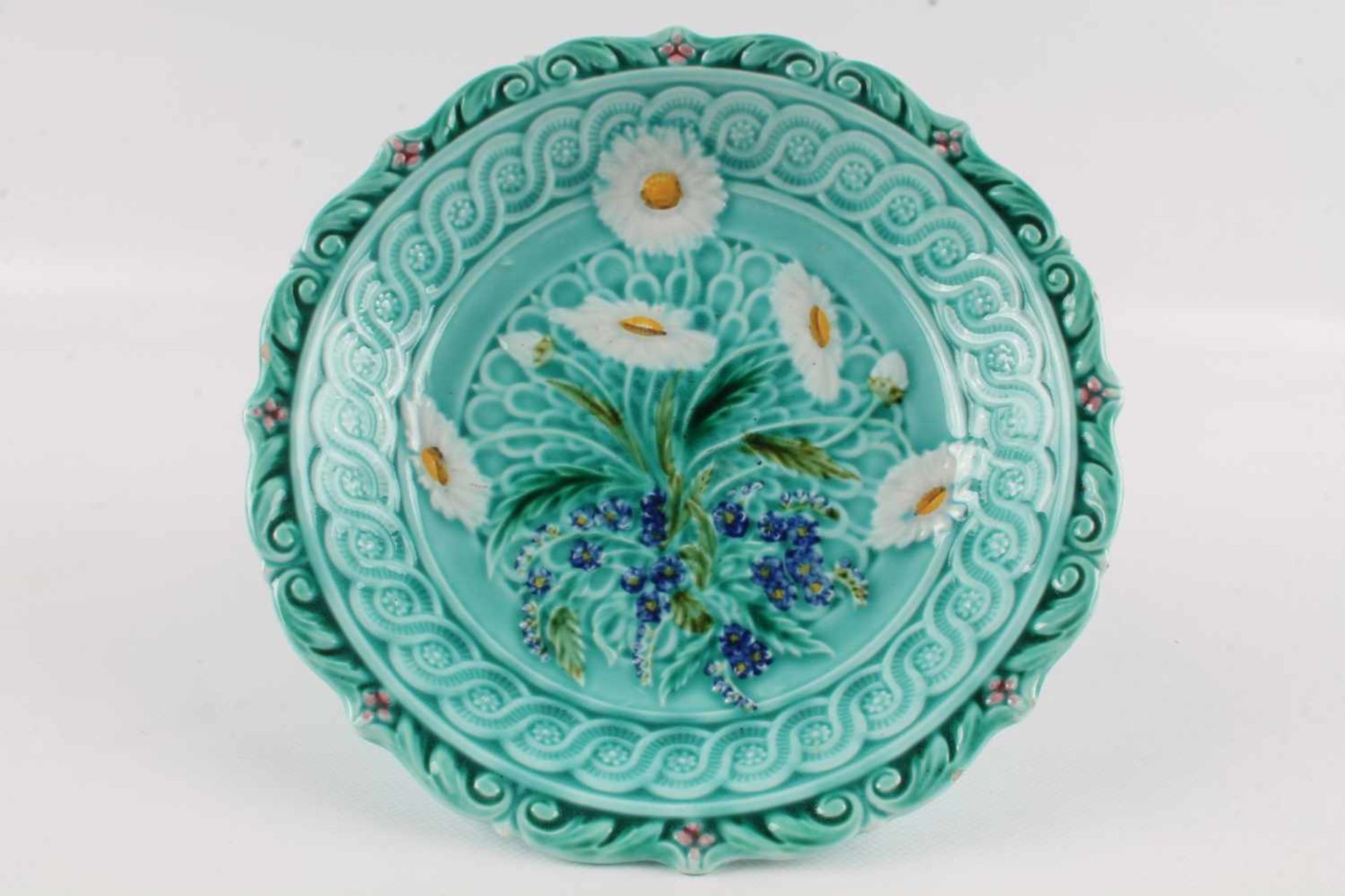 Villeroy & Boch Jugendstil Tafelaufsatz mit 5 Tellern, art nouveau bowl with 5 plates, - Bild 5 aus 6