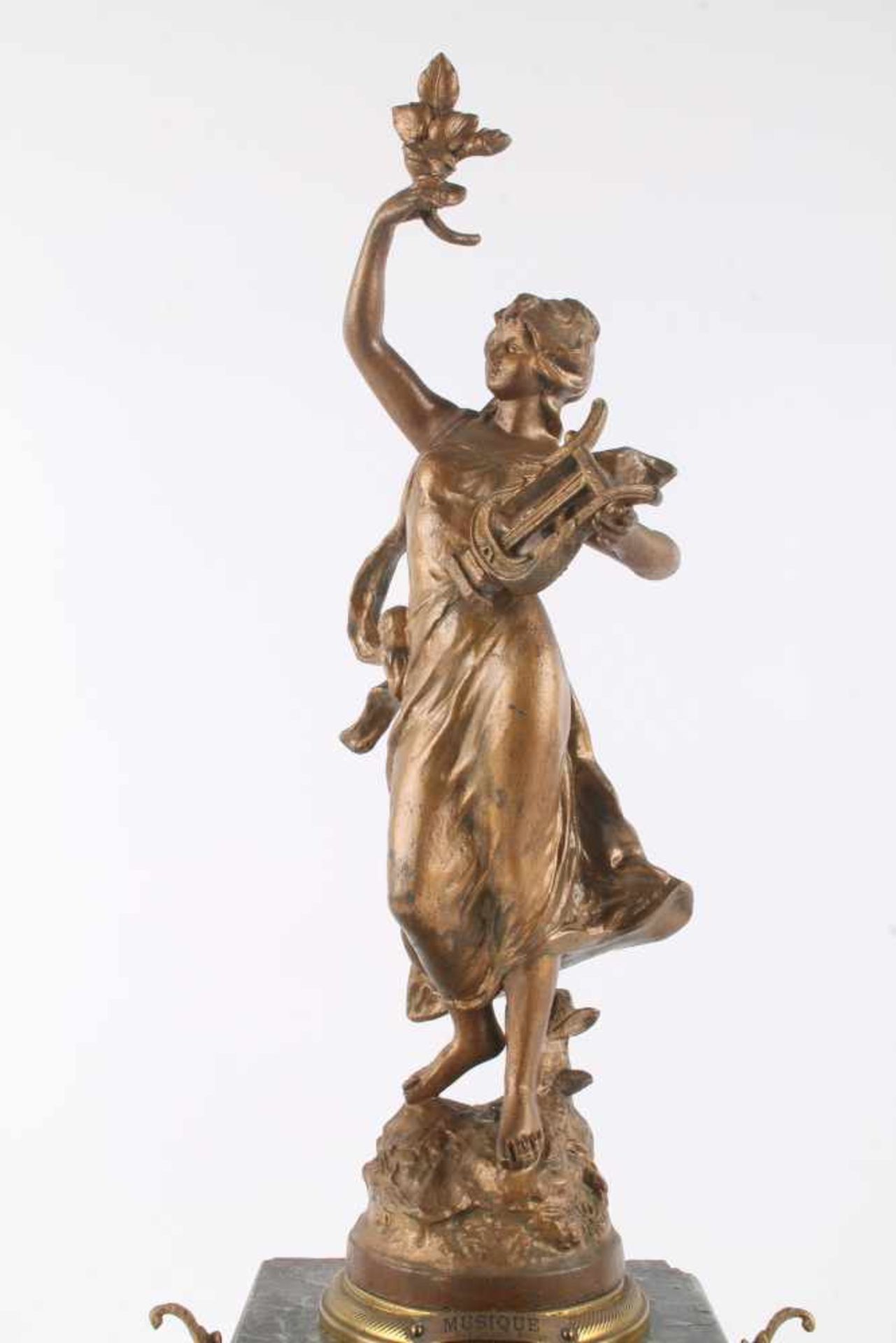 Figuren-Kaminuhr, Frankreich um 1900, figural mantel clock french, - Image 2 of 5