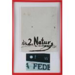 Felix Droese (*1950) Ausstellungskatalog "die 2. Natur" mit signierter Postkarte von 1988,