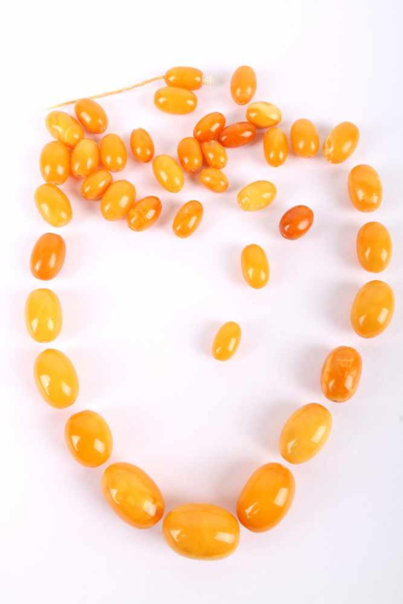 Art Deco Oliven Bernstein Collier / Halskette Amber, art deco olive amber necklace,
